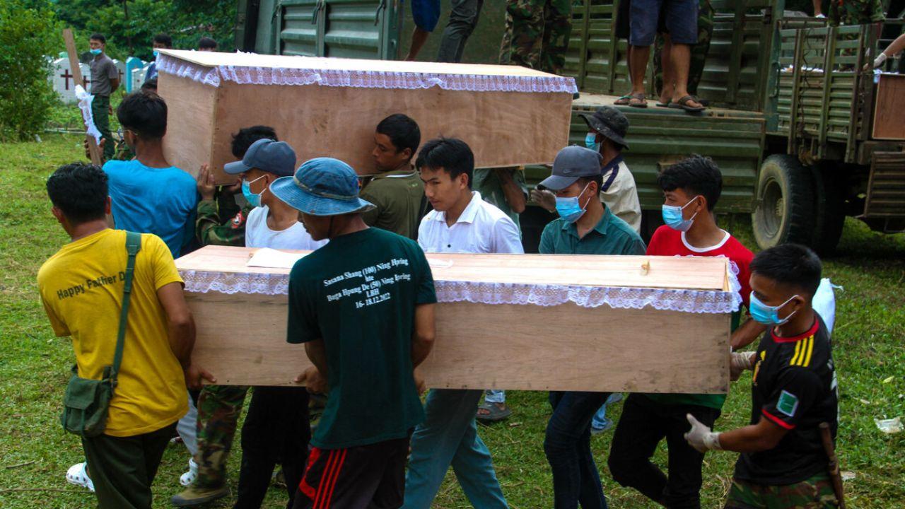 Of the 29 killed in the airstrike, 11 were children under the age of 11, said Col Naw Bu, spokesperson of KIA. He added that 57 others were injured in the attacks carried out by air and artillery.